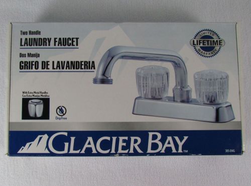 Glacier Bay Polished Chrome 2 Handle Laundry Faucet 385-014G w/Extras Sealed Box