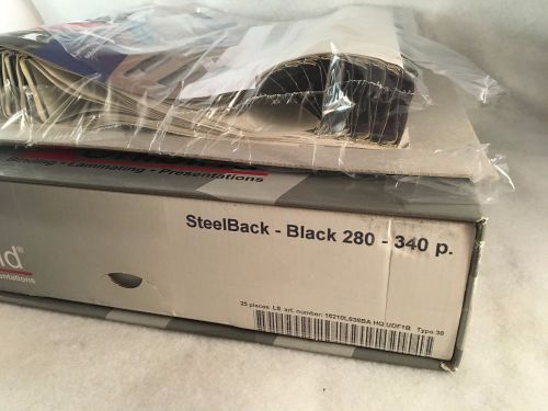Box of 25 Unibind Steelback Black 280-340p Type 36 Covers