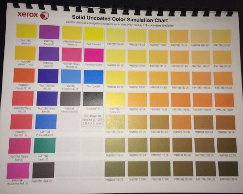 PANTONE UNCOATED COLOR SIMULATION CHART/DESIGN TOOL