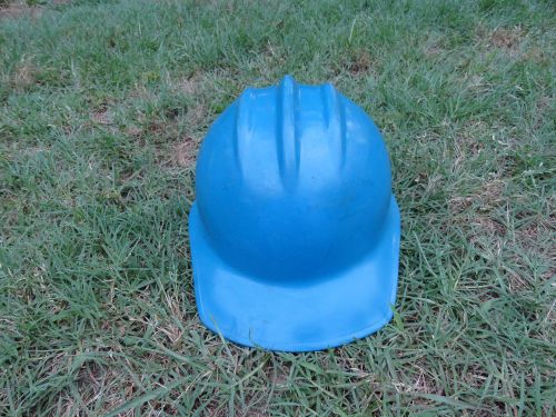 Vintage e d bullard hard boiled plastic blue hard hat for sale