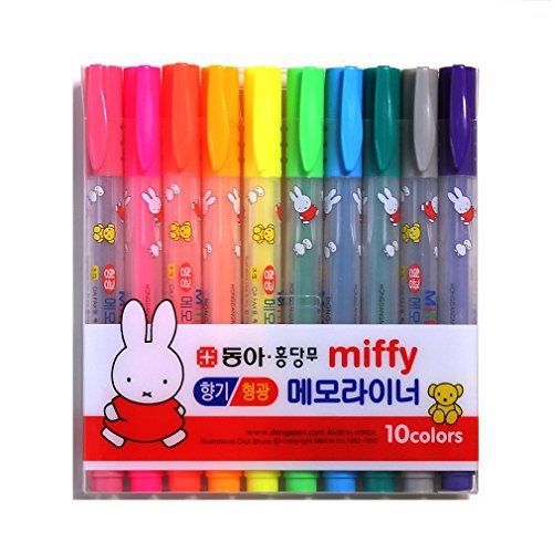 Dong-A Dongapen, Miffy Fluorescent Highlighter Pens Text Under Memo Liner