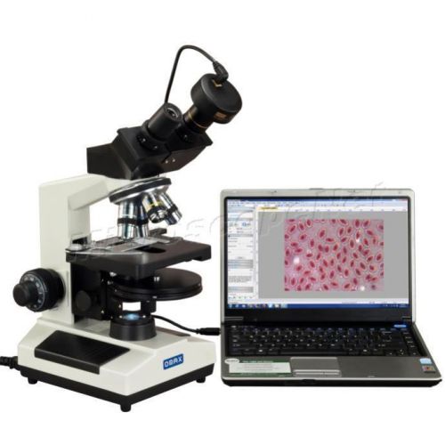 Omax 40x-2000x led binocular phase contrast compound microscope w 10mp camera for sale