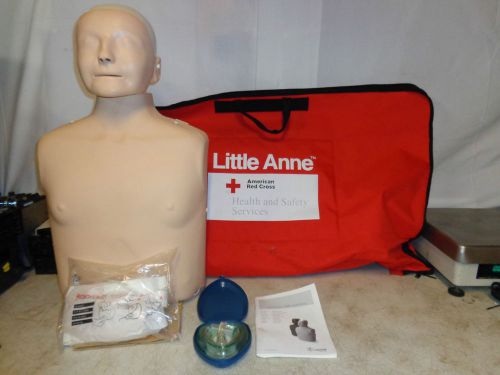 CPR/AED Laerdal Little Anne Manikin &amp; carrying bag, instructions &amp; extras NICE!!