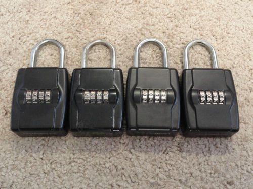 Lot of (4) Realtors Combination Security Combo Key Lockboxes, Real Estate