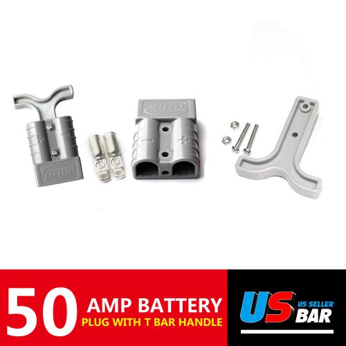 2 Battery Connectors/4 Contacts Pin/2 T-Bar Handle,Power Charger Winch Trailer