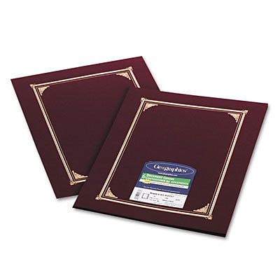Certificate/Document Cover, 12 1/2 x 9 3/4, Burgundy, 6/Pack, Sold as 1 Package