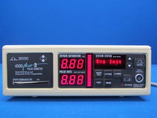 Invivo 4500 Plus 3 Pulse Oximeter* Good Condition