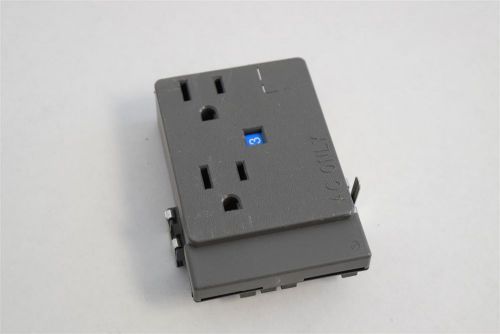 Haworth PRD-3B Cubicle Electrical Power Distribution Outlet Receptacle Dark Gray