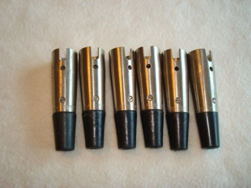 Lot of 6 Switchcraft XLR Female Audio Cable Barrels (Used)