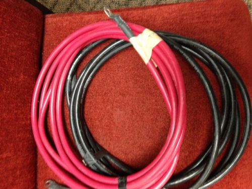 2 AWG BATTERY CABLE 16 RED &amp; 16 BLACK  COPPER  WIRE WITH  LUGS ON EACH END
