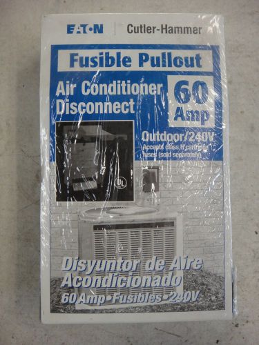 PAC OF 3 EA. EATON 60 AMP FUSIBLE PULLOUT AIR CONDITONER DISCONNECT OUTDOOR, NEW