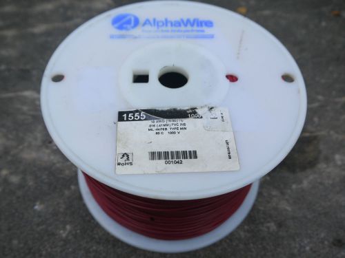 Alphawire 1555 RED 1000ft 1000V 18 AWG Strand 16/30 PVC CA Prop 65, MIL-W-76B MW
