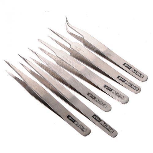 6pcs stainless steel antistatic tweezer maintenance tools ts 10/11/12/13/14/15 for sale