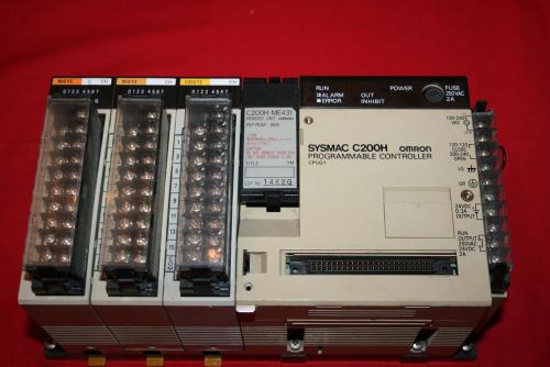 Omron C200H PLC System w/ CPU01, ME431, (2) ID212 and OD212 cards