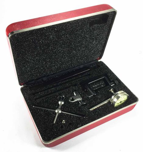 STARRETT 196 Dial Indicator w/ CASE Set .001 Jeweled Micrometer Machinist Tool