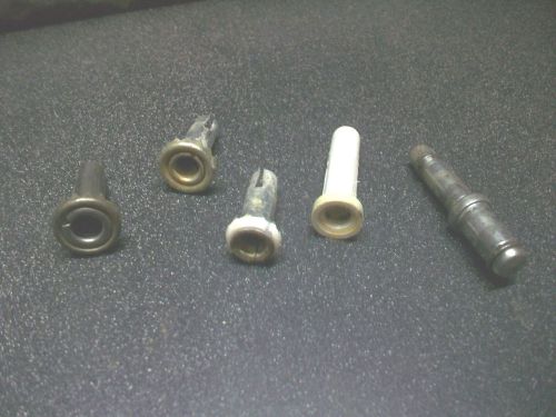 5 MIXED REPLACEMENT FURNITURE WHEEL SOCKET INSERTS TOOTHED SLEEVE 4 CASTER STEMS