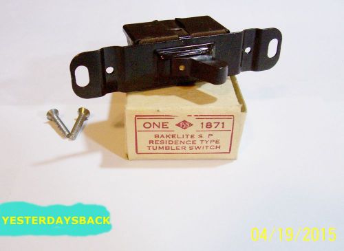 P&amp;S Pass Seymour #1871 BAKELITE Residential Wall Switch in Box NOS - Free Ship