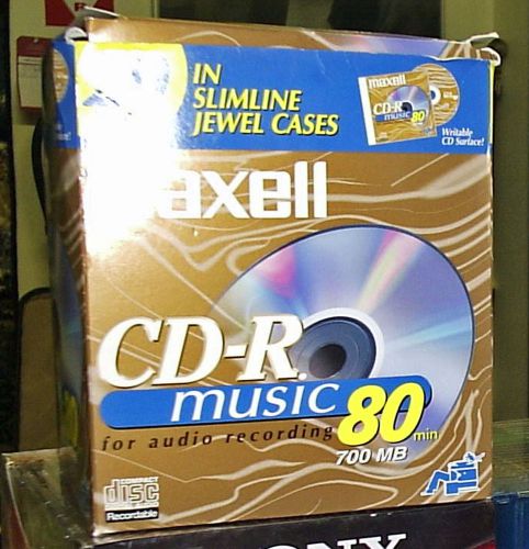 17 pack of maxell 700mb/80min cd-r with jewel cases - new in box!! for sale
