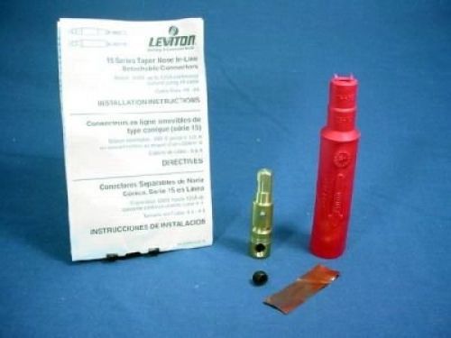 Leviton 15D21-R 15 Series Taper Nose, Male Plug, Contact &amp; Insulator, Cam-Type,