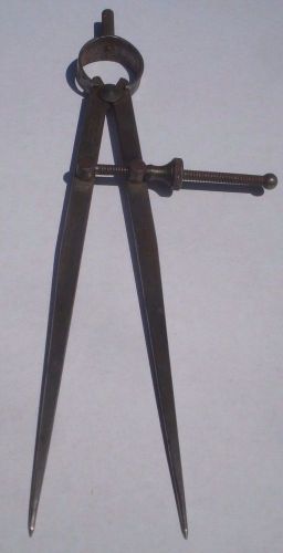 Vintage union tool spring-type divider 8 inch legs solid nut american made for sale