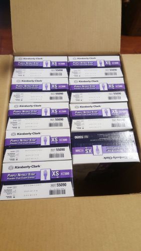 Purple nitrile exam glove, powder free, disposable, extra small, case of 450 for sale