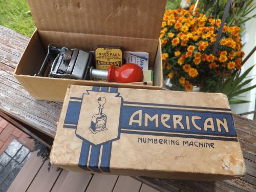 Boxed American Numbering Machine Co Five Movement Model 111 Six Wheels 1-999999