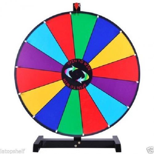 18&#034; Tabletop Color Dry Erase Spinning Prize Wheel 14 Slot