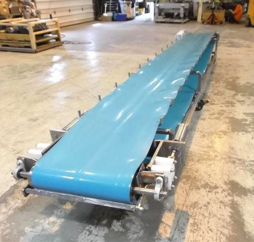 22&#034; wide x 16 ft troughing sanitary blue belt conveyor for sale