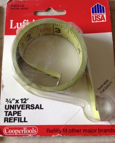 Lufkin Universal Tape Refill 3/4&#034; x 12&#039; Cooper RW312 Fits All Major Brands