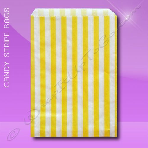 Candy Stripe Bags 10 x 14 –  Yellow Stripes