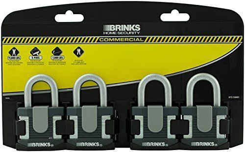Brinks 672-50401 Home Security Commercial 50mm Laminated Steel Lock  4-Pack