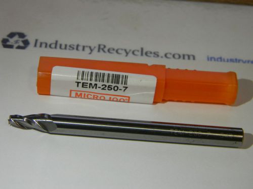 Micro 100 tem-250-7  1/8 &#034; cut 1/2 &#034;3fl carbide end mill for sale