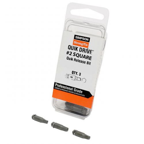 QuikDrive BIT2S-RC3 3 ea #2 square drive and bit key