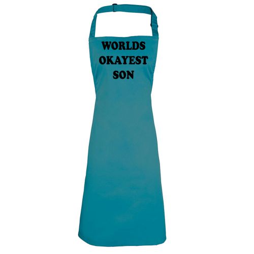 Worlds Okayest Son Apron Catering Chefwear with/without pocket Funny Geek TS363