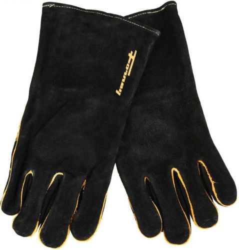 Forney 53425 Black Leather Men&#039;s Welding Gloves, Large