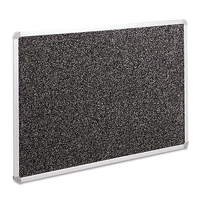 Recycled Rubber-Tak Tackboard, 36 x 24, Black w/Aluminum Frame, Sold as 1 Each