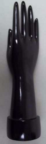 11.5&#034; BLACK MANNEQUIN HAND ARM DISPLAY w/ BASE female gloves jewelry model gliq