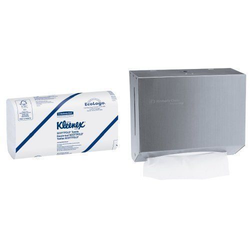 New kimberly-clarke compact wall mount towel dispenser and paper towel bundle for sale