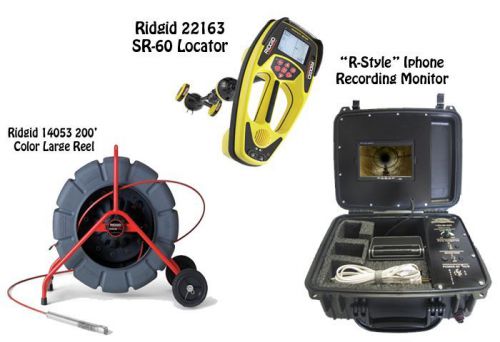 Ridgid 200&#039; color reel (14053) sr-60 locator (22163) &#034;r-style&#034; iphone monitor for sale