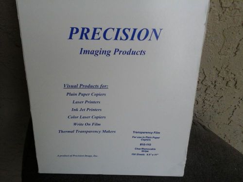 Precision Imaging Products Transparency Film  Sheets 8.5&#034; X 11&#034;  #10-110