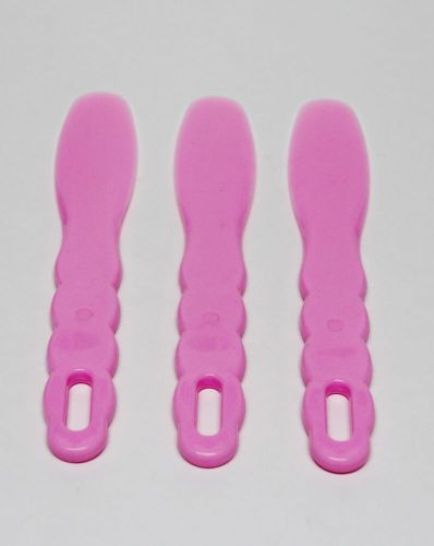 Dental lab ergonomic plastic mixing spatula for alginate impression 3pcs pink for sale