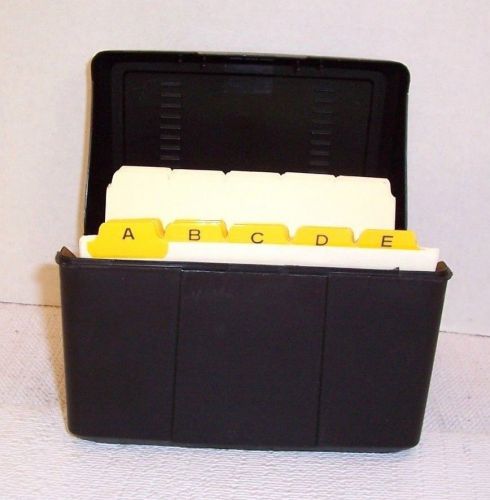 4 X 7 Card File Box New A-Z Index &amp; Blank Index Cards &amp; 20 Lined Cds Newell Pdts