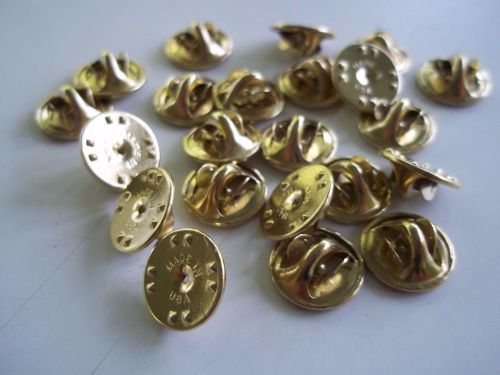 25 Butterfly Fastener Clasps for Badges, Military Pins, Name Tags, Made in USA