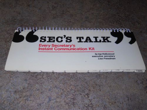 Sec&#039;s talk by lisa freedman - every secretary&#039;s instant communication kit from 1 for sale
