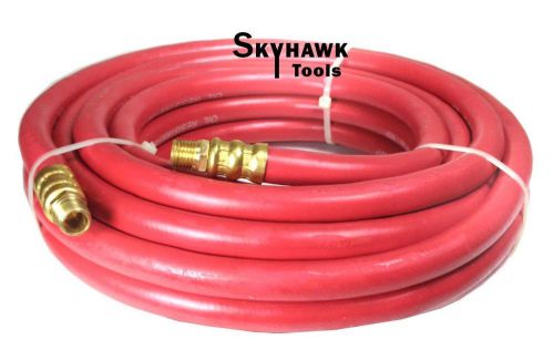 1/4&#034; NPT Fitting  3/8’’ X 25’ Air Compressor 25 FT Red Rubber Air Hose 300 PSI