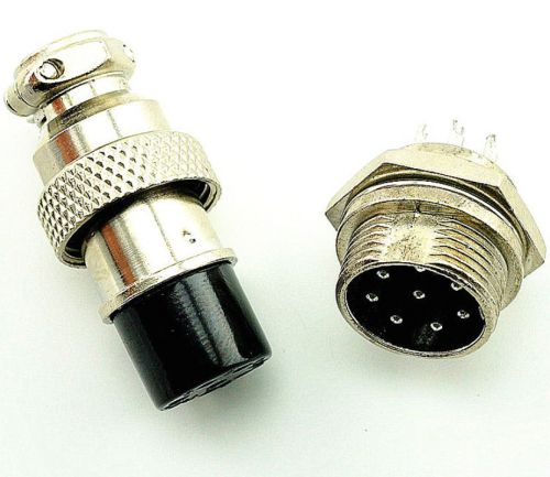 8-pin Male Female GX16-8P 16mm Wire Panel Connector Qty:1