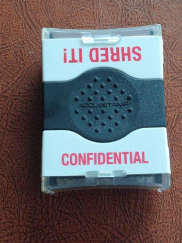 Confidential / Shred It! 2 sided red ink stamp - Accu-Stamp