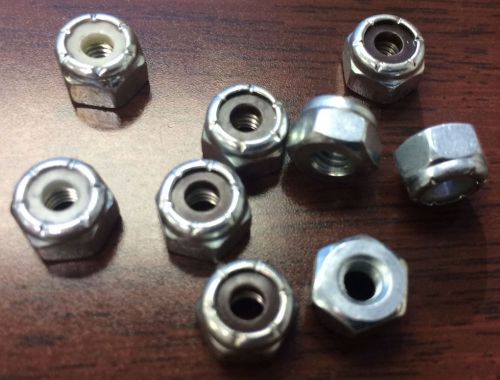 8-32 stainless steel nylon nut hex lock - qty 50 for sale