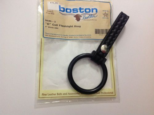 Boston Leather Basketweave &#034;D&#034; Cell Flashlight Ring - #5545 NEW