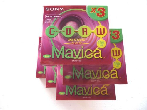 3-PACK SONY 3MCRW-156A NEW!! - Mavica Unformated Discs REWRITABLE CD-RW SEALED